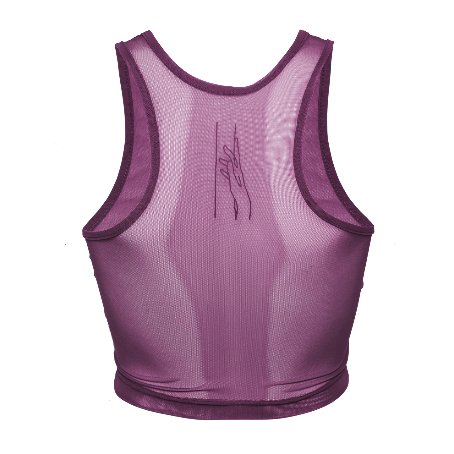 Crop-Top transparent, amethyst