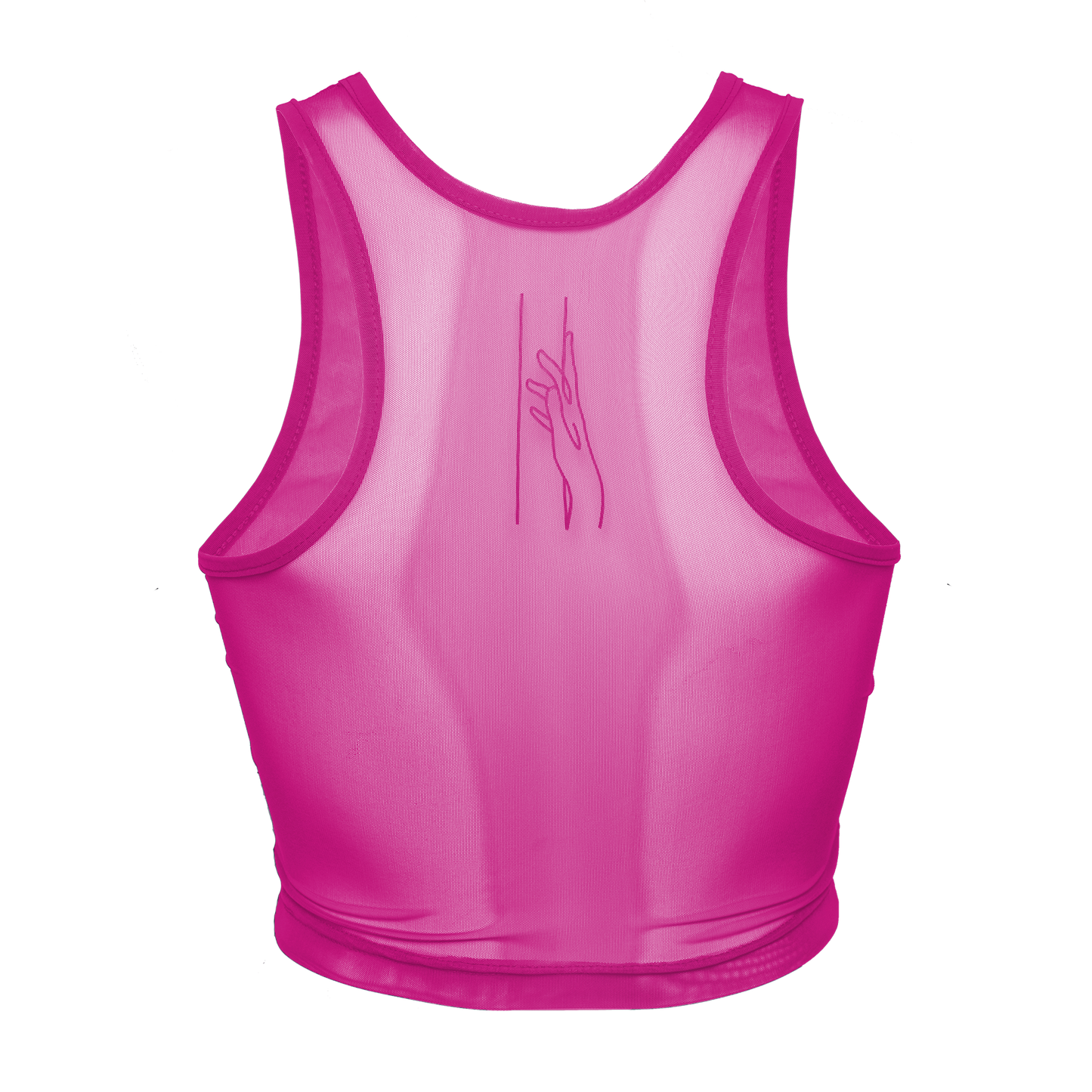 Crop-Top transparent, Lauralou.Hypnotic-Magenta