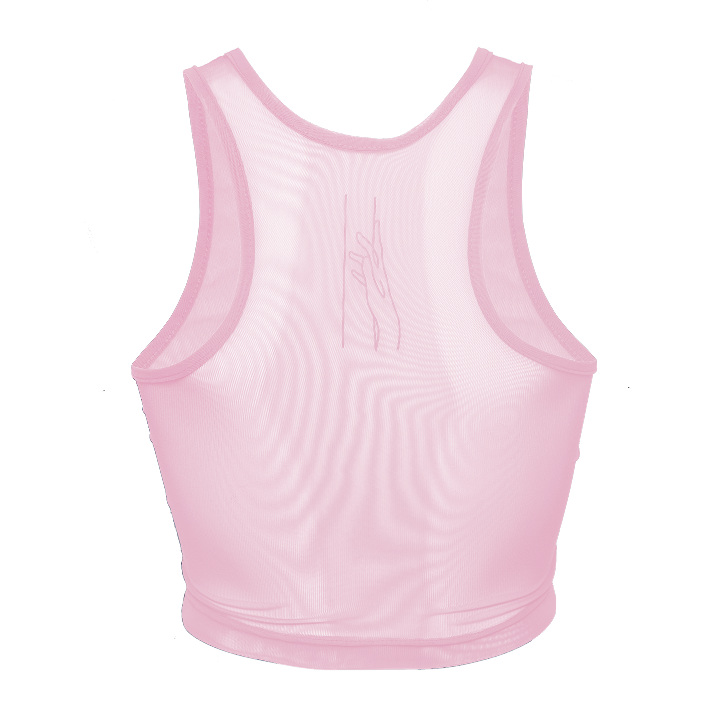 Crop-Top transparent, rose