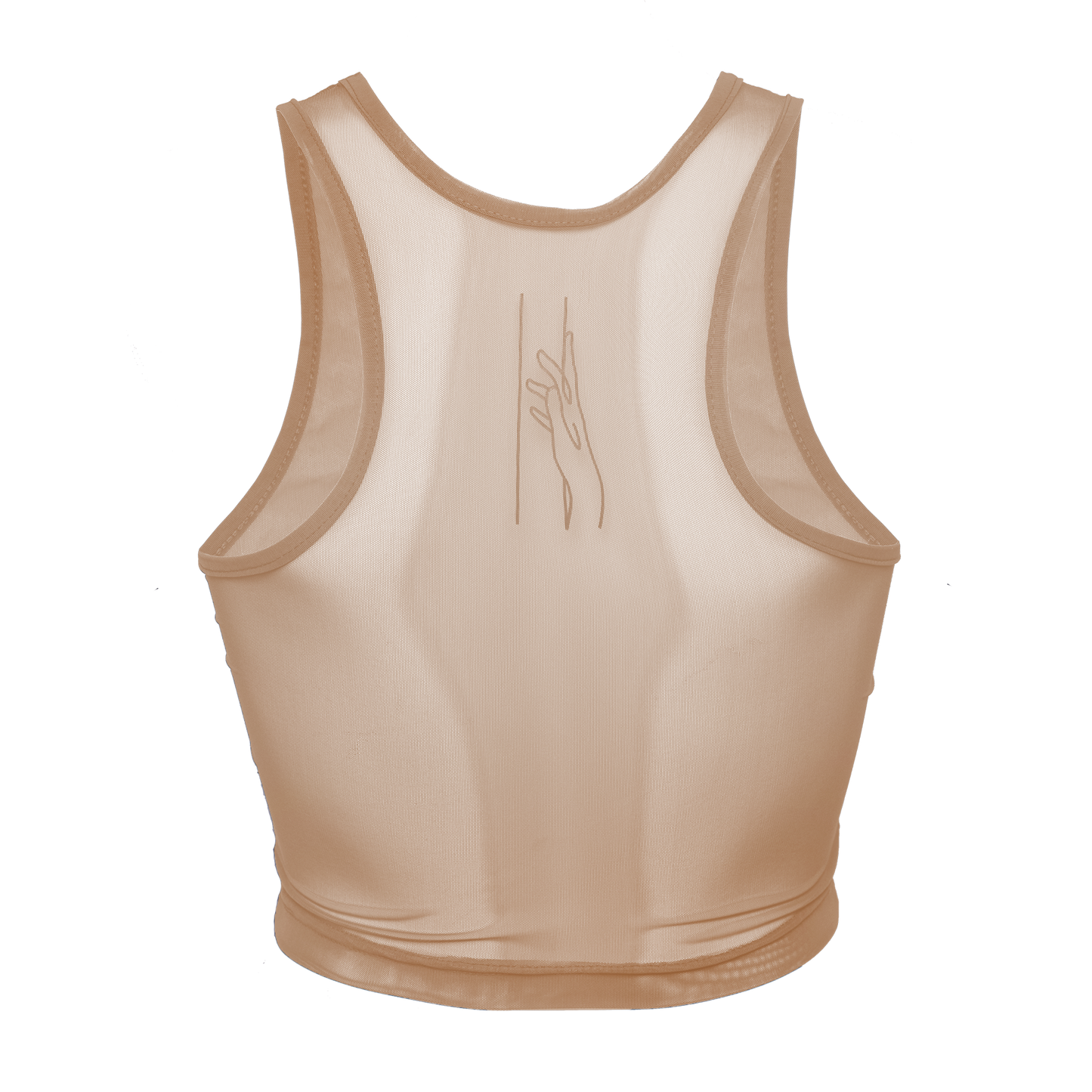 Crop-Top transparent, skin