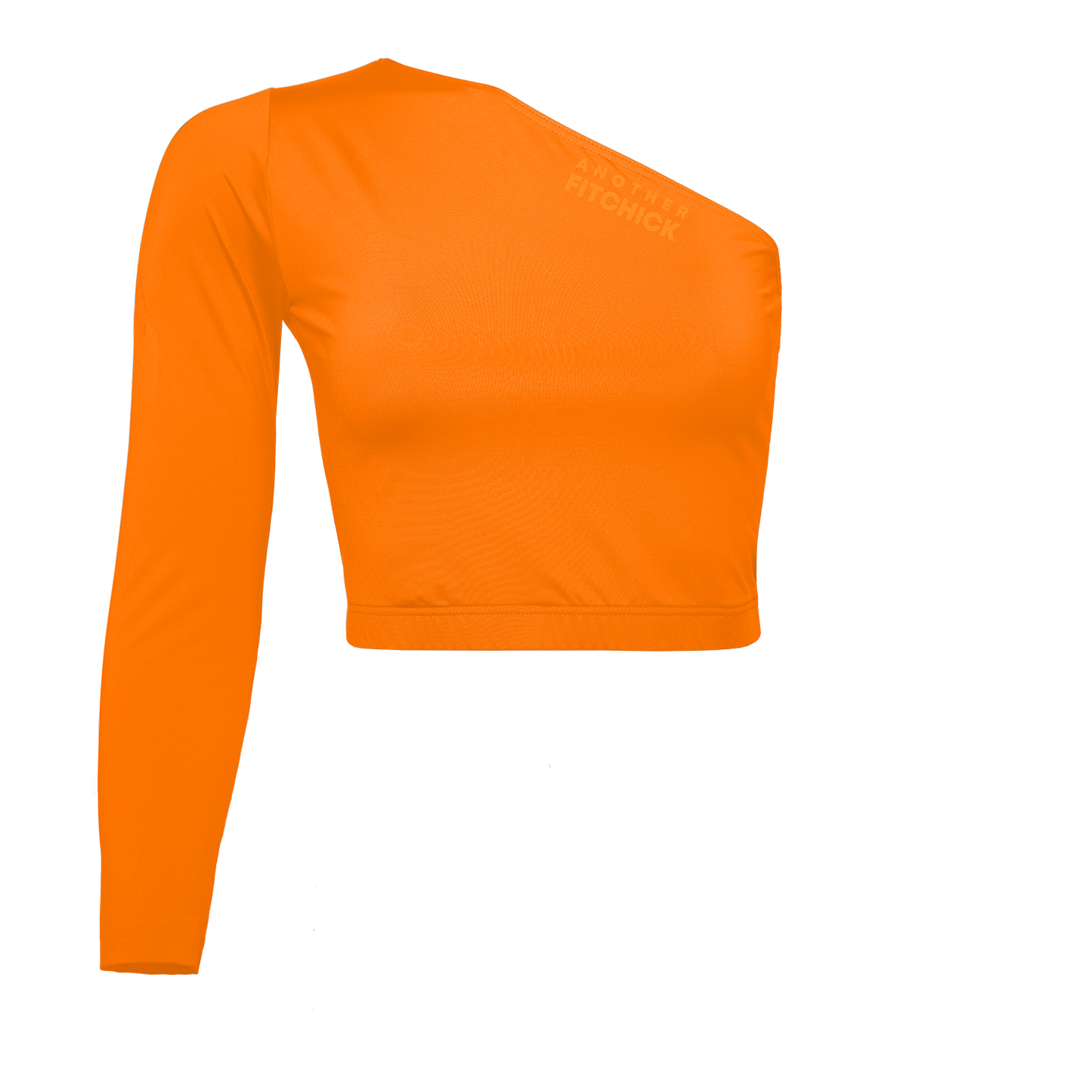 One-Shoulder langarm Crop-Top