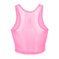 Crop-Top transparent, pink